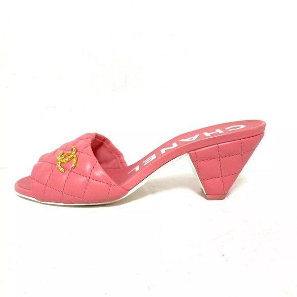 CHANEL Shoes 0 Authentic Chanel Matelasse Pink Lambskin Womens